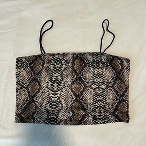 Shein snake print crop top